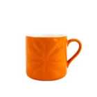 Carnaby Porcelain Embossed Mug Orange
