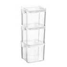 Food Storage Containers - 700Ml - White - Pack Of 3