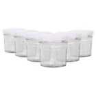 Glass Jam Jars With White Lids - 90Ml - Pack Of 6