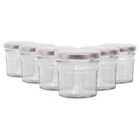 Glass Jam Jars With Silver Lids - 90Ml - Pack Of 6