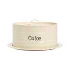Vintage Metal Kitchen Cake Tin - Cream