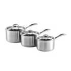 Dexam Supreme 3-Piece Stainless Steel Saucepan Set