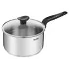 Tefal Primary Stainless Steel Induction E3082404 20Cm Saucepan With Glass Lid