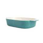 Carnaby Small Porcelain Embossed Oven Dish Teal