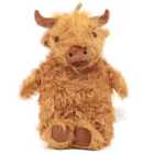 Puckator Highland Coo Cow 650Ml Hot Water Bottle With Plush Cover