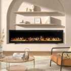 Garden Sanctuary 42 Inch 1800W Recessed Electrical Fireplace With 12 Vibrant Flame