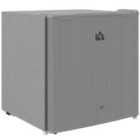 HOMCOM 46L Counter Top Fridge Mini Fridge with Lock Chiller Box Grey