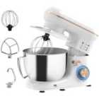 HOMCOM Electric Stand Mixer, 4.5L Food Mixer w/ Dough Hook, Whisk, White