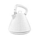 Geepas 1.5L White Pyramid Strix Rapid Boil Electric Kettle