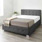 Aspire Upholstered Storage Ottoman Bed Black - Super King