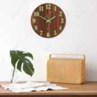 Garden Sanctuary 30Cm Wooden Luminous Quartz Non-ticking Wall Clock