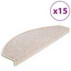 Vidaxl Carpet Stair Treads 15 Pcs Taupe 65X24X4 Cm