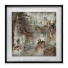 Soozy Barker Copper & Coal 60X60 Framed Wood Plaque