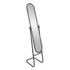 Harbour Housewares Round Full-length Mirror - 153Cm X 30Cm - Black