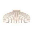 Eglo Mogano 3 Sandy Steel Minimalist, Caged Style Ceiling Light