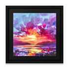 Scott Naismith Diminuendo Clouds 40X40 Framed Wood Plaque