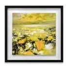 Scott Naismith Yellow Matter 2 40X40 Framed Wood Plaque