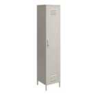 Bradford Single Metal Storage Cabinet Taupe