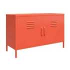 Ng Cache 2 Door Metal Locker Accent Cabinet Orange