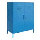 Ng Cache 2 Door Metal Locker Storage Cabinet Blue