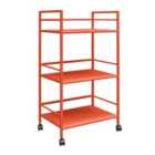Ng Cache Metal Rolling Cart Orange