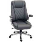 Vinsetto High Back Executive Office Chair Home Swivel Dark Grey