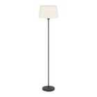 Eglo Febres White Fabric & Black Steel Traditional Floor Lamp