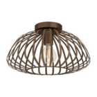 Eglo Espinal Brown Steel Contemporary Ceiling Light