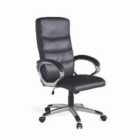 Hampton Office Chair Black Leather
