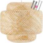 Tectake Ceiling Light Lignea Lux Made Of Bamboo 40W