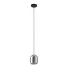 Eglo Ciampino Black Steel & Glass Modern Pendant