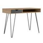 Ng Concord Desk With Storage Natural/Black