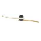Eglo Aieta Black & Brushed Brass Minimalist Ceiling Light