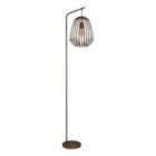 Eglo Espinal Black Steel Caged Style Contemporary Floor Lamp