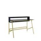 Morgan Office Desk With Smoked Glass Top