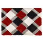 Origins 3D Geo Rug Shaggy Red 120 x 170cm