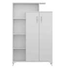 Decorotika Gupse White Multipurpose Cabinet With 4 Shelves And 2 Cabinets
