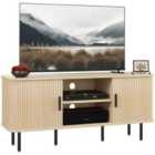 HOMCOM TV Unit for Living Room, TV Stand, Oak Tone