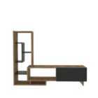 Decorotika Pegai 160 Cm Tv Unit For Tvs Up To 55'' - Black And Oak