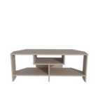 Decorotika - Maldives Corner Tv Stand Tv Cabinet Tv Unit With Open Shelves - Beige