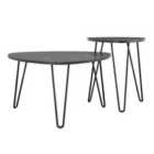 Ng Athena Nesting Tables Black Marble