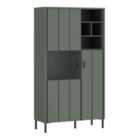 Furniture To Go Arundel 2 Door Display Cabinet In Green/Grey