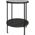 Wainwright Round End Table Black Oak