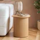 Birlea Axel Fluted Side Table - Brown