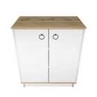 Decorotika Nuans 2-doors Multipurpose Cabinet - White And Oud