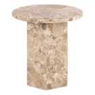 Furniture To Go Naxos Side Table In Brown Marble