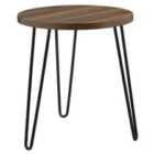 Owen Retro Round End Table Walnut