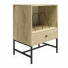 Tamlin Record Stand Linseed Oak