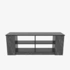 Decorotika Space Tv Stand Tv Cabinet With Open Shelves For Tvs Up To 55" - Black Marble Effect