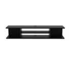 Decorotika Pivot 120 Cm Floating Tv Unit Wall Mounted Tv Stand Storage With Open Shelves - Black